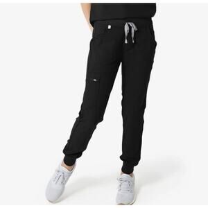 FIGS Zamora High Waisted Jogger Style Scrub Pants Black Size M NWOT #2007